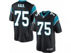 Men's Nike Carolina Panthers #75 Matt Kalil Limited Black Team Color NFL Jersey