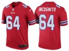 Mens Buffalo Bills #64 Richie Incognito Red Color Rush Legend Jersey