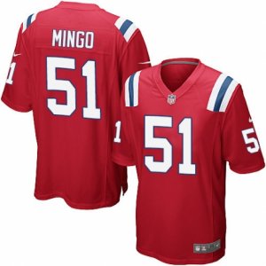 Mens Nike New England Patriots #51 Barkevious Mingo Game Red Alternate NFL Jersey