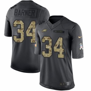 Mens Nike Philadelphia Eagles #34 Kenjon Barner Limited Black 2016 Salute to Service NFL Jersey