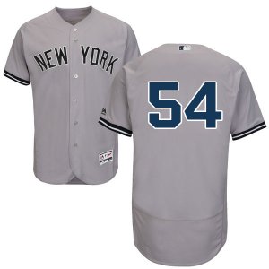 Men\'s Majestic New York Yankees #54 Aroldis Chapman Grey Flexbase Authentic Collection MLB Jersey
