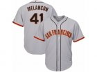 Mens Majestic San Francisco Giants #41 Mark Melancon Replica Grey Road Cool Base MLB Jersey