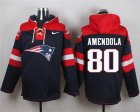 Nike New England Patriots #80 Danny Amendola Navy Blue Player Pullover Hoodie