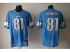 Nike nfl detroit lions #81 johnson blue Elite jerseys