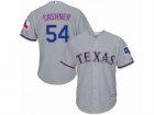 Mens Majestic Texas Rangers #54 Andrew Cashner Replica Grey Road Cool Base MLB Jersey