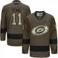 Carolina Hurricanes #11 Jordan Staal Green Salute to Service Stitched NHL Jersey