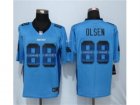 Nike Carolina Panthers #88 Greg Olsen Blue Alternate Mens Stitched NFL Limited Strobe Jersey