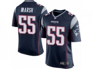 Men Nike New England Patriots #55 Cassius Marsh Game Navy Blue Team Color NFL Jersey