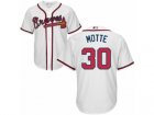 Youth Majestic Atlanta Braves #30 Jason Motte Authentic White Home Cool Base MLB Jersey