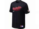 MLB Washington Nationals Black Nike Short Sleeve Practice T-Shirt