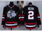 NHL Chicago Blackhawks #2 Duncan Keith Black(White Skull) 2014 Stadium Series 2015 Stanley Cup Champions jerseys