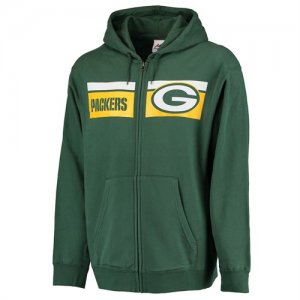 Green Bay Packers Majestic Touchback Full Zip Hoodie Green