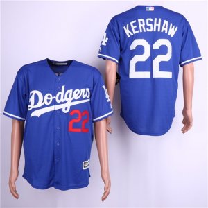 Dodgers #22 Clayton Kershaw Royal Cool Base Jersey