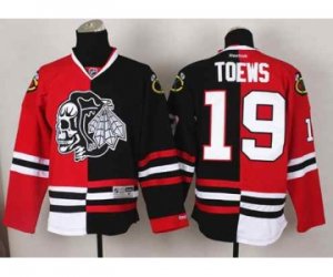 nhl jerseys chicago blackhawks #19 toews black-red-1[split][the skeleton head]