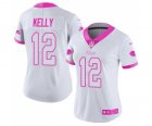 Women's Nike Buffalo Bills #12 Jim Kelly Limited Rush Fashion Pink NFL Jersey