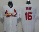 St.Louis Cardinals #16 Kolten Wong White New Cool Base Stitched MLB Jersey