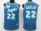 nba los angeles lakers #22 baylor throwback blue