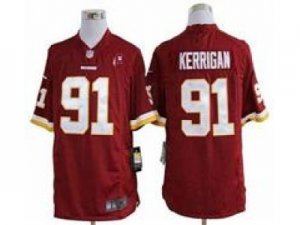 Nike NFL Washington Redskins #91 Ryan Kerrigan Red Jerseys W 80TH Patch(Game)