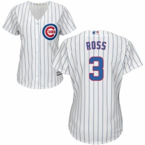 Women\'s Majestic Chicago Cubs #3 David Ross Replica White Home Cool Base MLB Jersey