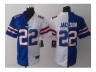 Nike women jerseys buffalo bills #22 jackson white-blue[Elite split]