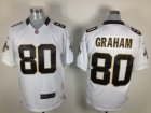 nike nfl new orleans saints #80 Jimmy Graham game white game jersey