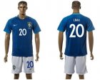 Brazil #20 Lima Away Soccer Country Jersey