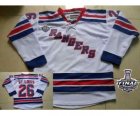 nhl jerseys new york rangers #26 st.louis white[2014 stanley cup]