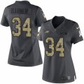 Women's Nike Philadelphia Eagles #34 Kenjon Barner Limited Black 2016 Salute to Service NFL Jersey