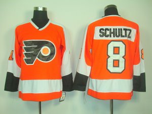 nhl philadelphia flyers #8 schultz orange