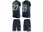 Mens Nike Seattle Seahawks #27 Eddie Lacy Limited Steel Blue Tank Top Suit NFL Jersey
