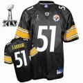 Pittsburgh Steelers #51 James Farrior 2011 Super Bowl black
