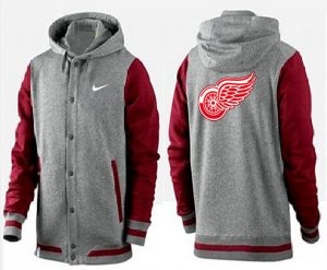 NHL Detroit Red Wings Logo Pullover Hoodie 7