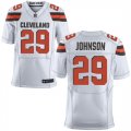 Nike Browns #29 Duke Johnson White Elite Jersey