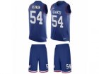 Mens Nike New York Giants #54 Olivier Vernon Limited Royal Blue Tank Top Suit NFL Jersey