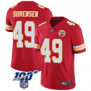 Mens Kansas City Chiefs #49 Daniel Sorensen 100th Vapor Jersey