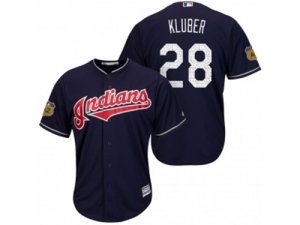 Mens Cleveland Indians #28 Corey Kluber 2017 Spring Training Cool Base Stitched MLB Jersey