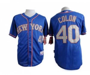 mlb jerseys new york mets #40 colon blue