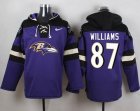 Nike Baltimore Ravens #87 Maxx Williams Purple Player Pullover Hoodie