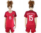 Womens Portugal #15 Andre Gomes Home Soccer Country Jersey