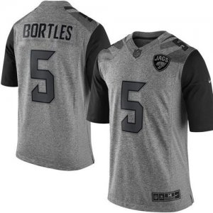 Nike Jacksonville Jaguars #5 Blake Bortles Gray Men\'s Stitched NFL Limited Gridiron Gray Jersey