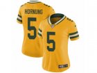 Women Nike Green Bay Packers #5 Paul Hornung Limited Gold Rush NFL Jersey