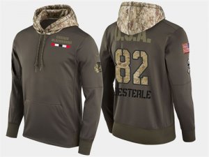 Nike Blackhawks 82 Jordan Oesterle Olive Salute To Service Pullover Hoodie