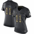 Women's Nike Atlanta Falcons #11 Julio Jones Limited Black 2016 Salute to Service NFL Jersey