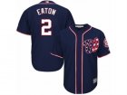 Youth Majestic Washington Nationals #2 Adam Eaton Replica Navy Blue Alternate 2 Cool Base MLB Jersey