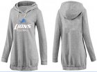 Women Detroit Lions Logo Pullover Hoodie-063