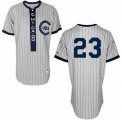 Mens Majestic Chicago Cubs #23 Ryne Sandberg Replica White 1909 Turn Back The Clock MLB Jersey