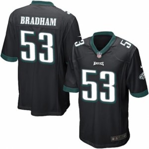 Mens Nike Philadelphia Eagles #53 Nigel Bradham Game Black Alternate NFL Jersey