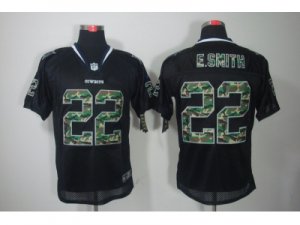 Nike NFL Dallas Cowboys #22 E.Smith black jerseys[camo fashion Elite]