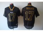 Nike NFL pittsburgh steelers #17 Mike wallace black jerseys[Elite lights out]