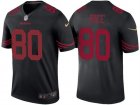 Mens San Francisco 49ers #80 Jerry Rice Black Color Rush Legend Jersey